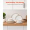 Ceramic Dinnerware Set, Round Plates and Bowls, Dishwasher & Microwave Safe